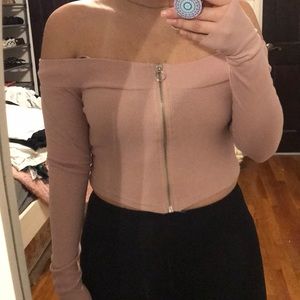 Forever21. Zip up crop top